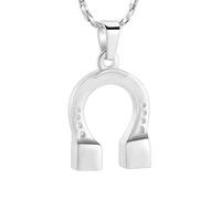 ZEZILE Gioielli di cremazione Collana urna a ferro di cavallo per ceneri Keepsake Memorial Jewelry per ceneri umane/animali domestici
