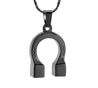 ZEZILE Gioielli di cremazione Collana urna a ferro di cavallo per ceneri Keepsake Memorial Jewelry per ceneri umane/animali domestici