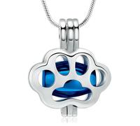 ZEZILE Gioielli di cremazione per animali domestici per ceneri Hollow Paw Ciondolo Medaglione Memorial Urna Collana Cane Gatto Keepsake Regalo per Uomo Donna