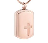 ZEZILE Gioielli di cremazione per ceneri Collana urna quadrata per ceneri Acciaio inossidabile Ceneri croce Keepsake Memorial Jewelry per donne uomini