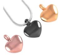 ZEZILE Gioielli in acciaio inox cuore fascino cremazione per ceneri famiglia pet memorial urna pendente