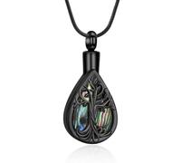 ZEZILE Gocce d'acqua Urna Collana per Ceneri Albero della Vita Cremazione Gioielli In Acciaio Inox per Le Donne Uomini Keepsake Memorial Cenere Pendente