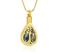 ZEZILE Gocce d'acqua Urna Collana per Ceneri Albero della Vita Cremazione Gioielli In Acciaio Inox per Le Donne Uomini Keepsake Memorial Cenere Pendente