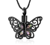 ZEZILE Hollow Farfalla Cremazione Urna Collane Per Ceneri/Profumo Tenere In Acciaio Inox Donna Ragazza Memorial Gioielli