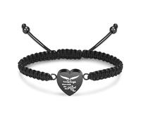 ZEZILE il braccialetto dell'urna di cremazione dei gioielli commemorativi del cuore per le ceneri umane degli animali domestici braccialetti dei ricordi regolabili in acciaio inossidabile