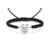 ZEZILE il braccialetto dell'urna di cremazione dei gioielli commemorativi del cuore per le ceneri umane degli animali domestici braccialetti dei ricordi regolabili in acciaio inossidabile