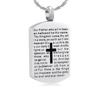 ZEZILE Memorial Men Keepsake Ciondolo Intagliato In Acciaio Inox Dog Tag Cremazione Urna Collana Per Le Ceneri Della Persona Amata