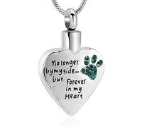 ZEZILE Non Più Al Mio Fianco Ma Per Sempre Nel Mio Cuore Cremazione Gioielli Per Ceneri In Acciaio Inox Pet Paw Keepsake Memorial Urna Collane