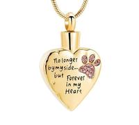ZEZILE Non Più Al Mio Fianco Ma Per Sempre Nel Mio Cuore Cremazione Gioielli Per Ceneri In Acciaio Inox Pet Paw Keepsake Memorial Urna Collane