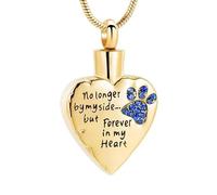 ZEZILE Non Più Al Mio Fianco Ma Per Sempre Nel Mio Cuore Cremazione Gioielli Per Ceneri In Acciaio Inox Pet Paw Keepsake Memorial Urna Collane