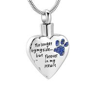 ZEZILE Non Più Al Mio Fianco Ma Per Sempre Nel Mio Cuore Cremazione Gioielli Per Ceneri In Acciaio Inox Pet Paw Keepsake Memorial Urna Collane
