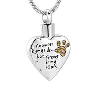 ZEZILE Non Più Al Mio Fianco Ma Per Sempre Nel Mio Cuore Cremazione Gioielli Per Ceneri In Acciaio Inox Pet Paw Keepsake Memorial Urna Collane
