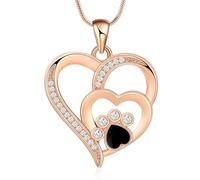 ZEZILE Paw Print Cremazione Gioielli Cuore Urna Collana per Ceneri In Acciaio Inox Ceneri Pendente per Donne Uomini Keepsake Memorial Jewelry