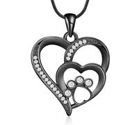 ZEZILE Paw Print Cremazione Gioielli Cuore Urna Collana per Ceneri In Acciaio Inox Ceneri Pendente per Donne Uomini Keepsake Memorial Jewelry