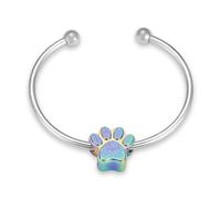 ZEZILE Paw Print Urn Bracciale per Ceneri Cremazione Gioielli per Ceneri In Acciaio Inox Keepsake Memorial Pet Ashes Bracciale per Donne Uomini
