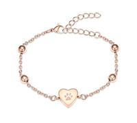 ZEZILE Paw Print Urn Bracciale per ceneri cuore cremazione bracciale in acciaio inox ceneri bracciale keepsake memorial per gioielli per le donne