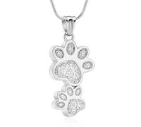 ZEZILE Paw Print Urna Collane per Ceneri In Acciaio Inox Pet Dog Cat Cremazione Gioielli Memorial Cenere Pendente Keepsake Regalo per Donne Uomini