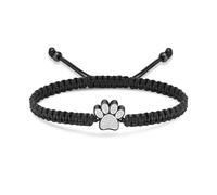 ZEZILE Paw Prints Urna Bracciale per Ceneri Cristallo Cremazione Gioielli In Acciaio Inox Memorial Pet Ceneri Ciondolo Ricordo per Donne Uomini