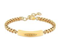 ZEZILE Personalizza il bracciale dell'urna a catena Memorial Keepsake con la striscia Urne in acciaio inossidabile per le ceneri sempre nel mio cuore Gioielli di cremazione