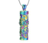 ZEZILE Personalizza il cilindro di cremazione dell'urna di cremazione con la collana del ciondolo della farfalla per il memoriale dell'acciaio inossidabile delle ceneri umane/degli animali domestici