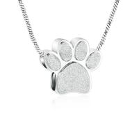 ZEZILE Pet Paw Urna Collana per Ceneri Memorial Keepsake Urna Medaglione Cremazione Gioielli Pet Pendente Collana Urna per Cane Gatto