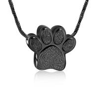 ZEZILE Pet Paw Urna Collana per Ceneri Memorial Keepsake Urna Medaglione Cremazione Gioielli Pet Pendente Collana Urna per Cane Gatto