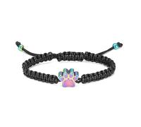 ZEZILE Pet Urn Bracciale per ceneri Paw Print cremazione gioielli in acciaio inox Keepsake Memorial Pet Dog Cat Ash Bracelet per uomo donna