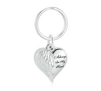 ZEZILE Portachiavi apribile per cremazione a cuore con urne per ceneri umane/animali domestici Personalizza i regali per donne/uomini Portachiavi commemorativi Gioielli