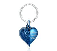 ZEZILE Portachiavi apribile per cremazione a cuore con urne per ceneri umane/animali domestici Personalizza i regali per donne/uomini Portachiavi commemorativi Gioielli