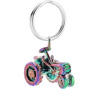 ZEZILE Portachiavi per urna di cenere a forma di trattore commemorativo personalizzato per gli uomini Portachiavi per cremazione del trattore in acciaio inossidabile Regalo ricordo di papà