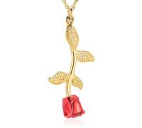 ZEZILE Rosa Fiore Foglia Pendente Cremazione Gioielli Ceneri Ricordi Gioielli Souvenir Rosa Collana Per Le Donne