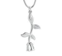 ZEZILE Rosa Fiore Foglia Pendente Cremazione Gioielli Ceneri Ricordi Gioielli Souvenir Rosa Collana Per Le Donne