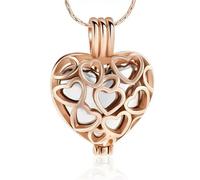 ZEZILE Scavato Cuore Cremazione Gioielli Urne Collane Per Ceneri Ciondolo Ricordo Funerale Regalo Commemorativo