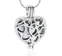 ZEZILE Scavato Cuore Cremazione Gioielli Urne Collane Per Ceneri Ciondolo Ricordo Funerale Regalo Commemorativo
