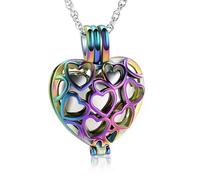 ZEZILE Scavato Cuore Cremazione Gioielli Urne Collane Per Ceneri Ciondolo Ricordo Funerale Regalo Commemorativo