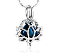 ZEZILE Scavato Fiore di Loto Cremazione Gioielli Urna Collane Per Ceneri Ciondolo Ricordo Regalo Commemorativo Funebre