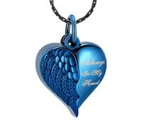 ZEZILE Sempre nel mio cuore Collana con ciondolo a cremazione personalizzata con cuore Piccole urne per ceneri umane/animali domestici Ciondoli apribili Gioielli