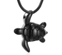 ZEZILE Tartaruga di mare urna collana per ceneri in acciaio inox cremazione gioielli per le donne uomini ceneri ciondolo ricordo memoriale per collana