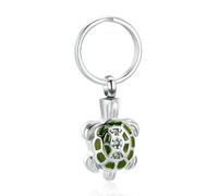 ZEZILE Tartaruga Marina, Portachiavi Cremazione, Gioielli, Piccole Urne per Animali Domestici, Keepsake Personalizzato, Memoriale Inossidabile, Acciaio Inossidabile Per Gli Uomini