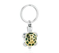 ZEZILE Tartaruga Marina, Portachiavi Cremazione, Gioielli, Piccole Urne per Animali Domestici, Keepsake Personalizzato, Memoriale Inossidabile, Acciaio Inossidabile Per Gli Uomini