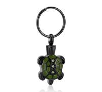 ZEZILE Tartaruga marina portachiavi cremazione gioielli piccole urne per ceneri di animali domestici Keepsake personalizzato in acciaio inossidabile commemorativo per gli uomini