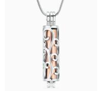 ZEZILE Urna Collana per Ceneri Albero della Vita Cremazione Gioielli In Acciaio Inox Ceneri Pendente per Le Donne Uomini Keepsake Memoriale per I Gioielli