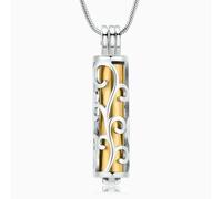 ZEZILE Urna Collana per Ceneri Albero della Vita Cremazione Gioielli In Acciaio Inox Ceneri Pendente per Le Donne Uomini Keepsake Memoriale per I Gioielli