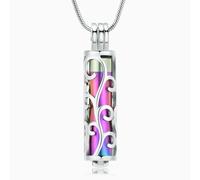 ZEZILE Urna Collana per Ceneri Albero della Vita Cremazione Gioielli In Acciaio Inox Ceneri Pendente per Le Donne Uomini Keepsake Memoriale per I Gioielli