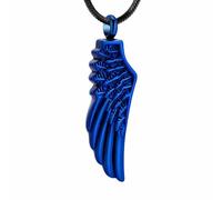 ZEZILE Urna Collana per Ceneri Angel Wing Cremazione Gioielli In Acciaio Inox Keepsake Memorial Ceneri Umane Pendente Gioielli per Uomo Donna