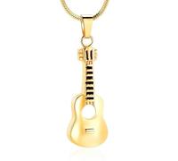 ZEZILE Urna Collana per Ceneri Chitarra Cremazione Gioielli In Acciaio Inox Ceneri Pendente per Donne Uomini Keepsake Memorial Cenere Collana
