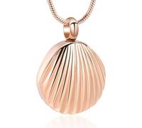 ZEZILE Urna Collana per Ceneri Conchiglie Cremazione Gioielli In Acciaio Inox Keepsake Gioielli Memorial Ceneri Umane Pendente per Donne Uomini