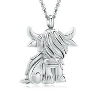 ZEZILE Urna Collana per Ceneri Cremazione Gioielli In Acciaio Inox Cenere Pendente Keepsake Memorial Urna Gioielli per Donne Uomini