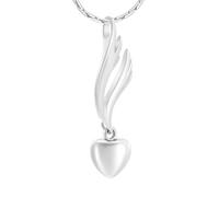 ZEZILE Urna Collana per Ceneri Cuore Cremazione Gioielli In Acciaio Inox Ceneri Pendente per Le Donne Uomini Keepsake Memoriale per I Gioielli