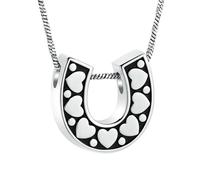ZEZILE Urna Collana per Ceneri Cuore Cremazione Gioielli per Animale Domestico Umano Ceneri Pendente In Acciaio Inox Keepsake Memoriale per Gioielli